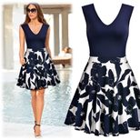 V Neck A Line Knit Dress for Women Elegant Summer Style Available in Multiple Sizes Wholesale with Low MOQ