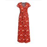 Bohemian Print Maxi Dress Summer Style Adjustable Tie Straps Lightweight Fabric Perfect for Casu