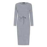 Knitted Sweater Dress for Women Solid Color Long Sleeve Tie Detail Fall Winter Casual Wear