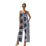 Bohemian Print Jumpsuit Summer Sleeveless Design Casual Style Comfortable Fabric Wholesale Avail