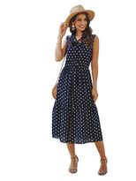 Polka Dot Maxi Dress Original Design Spring Summer Collection Elegant Style Wholesale Ready to S