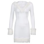 Womens Hooded Bodycon Dress with Patchwork Design Long Sleeve Casual Wear for Spring and Summer Wholesale