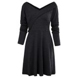 Long Sleeve V Neck Dress for Women Casual Fit Comfortable Fabric Autumn Winter Collection