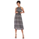 Floral Chiffon Midi Dress Sleeveless Bodycon Fit Elegant Design Perfect for Summer Events Wholes