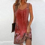 Slim Fit Mid Length Spaghetti Strap Dress Eyelet Button Detail Ethnic Style Spring Summer Wholes