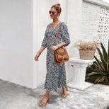 Floral Print A Line Dress for Women Casual Spring Summer Style Lightweight Fabric