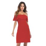 Summer Bodycon Dress Off Shoulder Slim Fit Elegant Style Perfect for Parties and Events Wholesal
