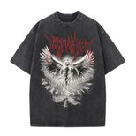 Y2K Vintage Washed Cotton T Shirt for Men and Women Loose Fit Short Sleeve Graphic Tee Casual Streetwear Wholesale
