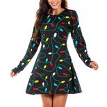 Floral Print Long Sleeve Dress for Women Casual Fit Autumn Winter Season customizable