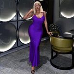 Spring Summer Womens Dress Deep V Neck Backless Slim Fit Stylish Design Perfect for Parties and