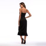 Summer Womens Maxi Dress Sleeveless Ruffled Hem Backless Casual Beachwear or Evening Out Wholesa