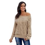 Womens Casual Pullover Sweater Round Neck Long Sleeve Loose Fit Solid Color Plus Size Autumn Winter Collection