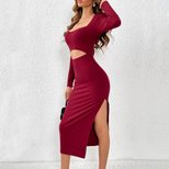 Bodycon Skirt Hollow Out Design Slim Fit Side Slit Sexy Style for Parties and Night Out Wholesal