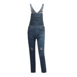 Womens Distressed Denim Overalls Casual Style Adjustable Straps Comfortable Fit Perfect for Summ