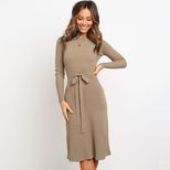 Long Sleeve Knit Dress for Women Casual Fit Autumn Winter Collection factory direct