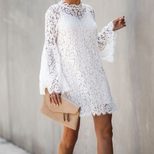 Lace Hollow Out Two Piece Dress for Women Elegant Spring Style Available in Multiple Sizes Wholesale Ready