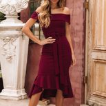 Off Shoulder Bodycon Dress Sexy Design Four Color Options Elegant Style Perfect for Spring Summe