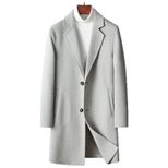 Mens Double Sided Wool Overcoat Mid Length Lightweight Business Casual Autumn Winter Collection