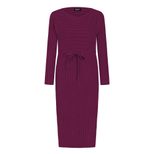 Knitted Sweater Dress for Women Solid Color Long Sleeve Tie Detail Fall Winter Casual Wear