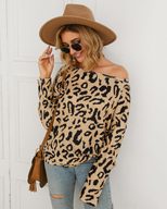 Leopard Print Sweater Original Design Elegant Style Long Sleeve Autumn Winter Wholesale Availabl