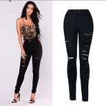 High Waist Ripped Skinny Jeans for Women Stretchy Comfortable Fit Casual Everyday Wear Available in Plus Sizes