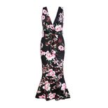 Womens Summer Floral Print V Neck Ruffled Bodycon Dress Available in Multiple Sizes Wholesale Ready to Ship