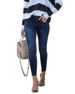 Slim Fit Stretchy Mid Rise Denim Cropped Pants Spring Collection Casual Wear Wholesale Available