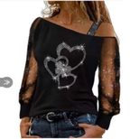 Off Shoulder Color Block Printed Top Spring Collection Casual Wear Wholesale Available private l