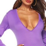 Solid Color Irregular Hem Deep V Backless Dress Bodycon Style Short Front Long Back Elegant Even