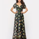 Floral Chiffon Dress Versatile Style Elegant Design Comfortable Fit Perfect for Parties or Casua