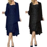 Lace Chiffon Dress Set for Women Elegant Autumn Style Available in Multiple Sizes Wholesale Ready to Ship