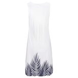 Womens Beach Vacation Sleeveless Dress Round Neck Floral Print Casual Style Wholesale Available
