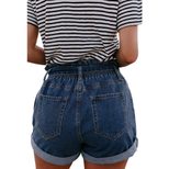 High Waisted Denim Shorts Rolled Hem Loose Fit Plus Size Summer Casual Wear for Women Wholesale