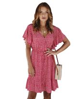 Womens Spring Dress Original Design Ruffle Hem Sexy Silhouette Perfect for Parties or Casual Out