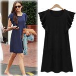 Plus Size A Line Dress Ruffle Sleeve Casual Flattering Fit Summer Wear for Curvy Women Wholesale