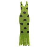 Sleeveless Polka Dot Print Dress Fashionable Sexy Slim Fit Hollow Out Design Perfect for Summer