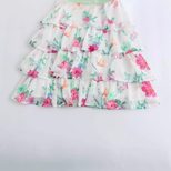 V Neck Floral Print A Line Dress for Women Waist Definition Layered Design Spring Fashion