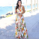 Summer Womens Beach Dress Sleeveless Backless Maxi Lightweight Fabric Casual Wear