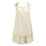 Ruffle Hem Bow Tie Strappy Maxi Dress Elegant Design Flowy Silhouette Perfect for Summer Events