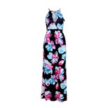 Sleeveless V Neck Floral Maxi Dress Elegant Design Lightweight Fabric Summer Style Wholesale Ava