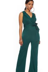 Sleeveless Deep V Neck Wide Leg Jumpsuit for Women Casual Summer Style Available in Multiple Sizes Wholesale