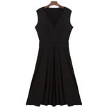 Summer A Line Dress for Women V Neck Sleeveless Slim Fit Waist Defining Perfect for Casual Outin