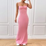 Y2K Sexy Bodycon Maxi Dress Ruched Bust Spaghetti Straps Slim Fit Perfect for Parties and Night