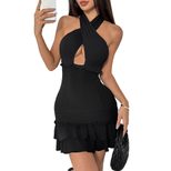 Backless Halter Dress Sexy Fashionable Short Skirt Summer Collection for Women Wholesale Availab
