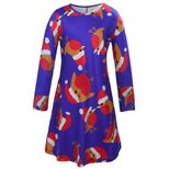 Family Matching Christmas Dresses Long Sleeve Round Neck Printed Casual Autumn Winter Style Whol