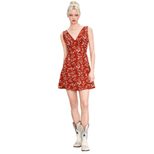 Floral Print V Neck Dress Elegant Fresh Style Comfortable Fit Perfect for Spring Summer Occasion