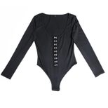 Long Sleeve Bodycon Bodysuit for Women Deep V Neck Slim Fit Casual Wear Available in Multiple Sizes custom packaging