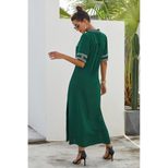 Asymmetrical Floral Maxi Dress V Neck Short Sleeve Summer Style Wholesale Available custom packa