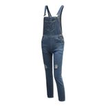 Womens Distressed Denim Overalls Casual Style Adjustable Straps Comfortable Fit Perfect for Summ