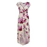 Floral Print Maxi Dress for Women Short Sleeve V Neck Summer Casual Wear Available in Multiple Sizes Wholesale